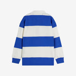 Boys Blue & White Long Sleeve Polo
