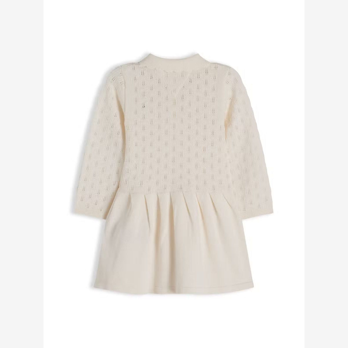 Baby Girls Ivory Cable Dress