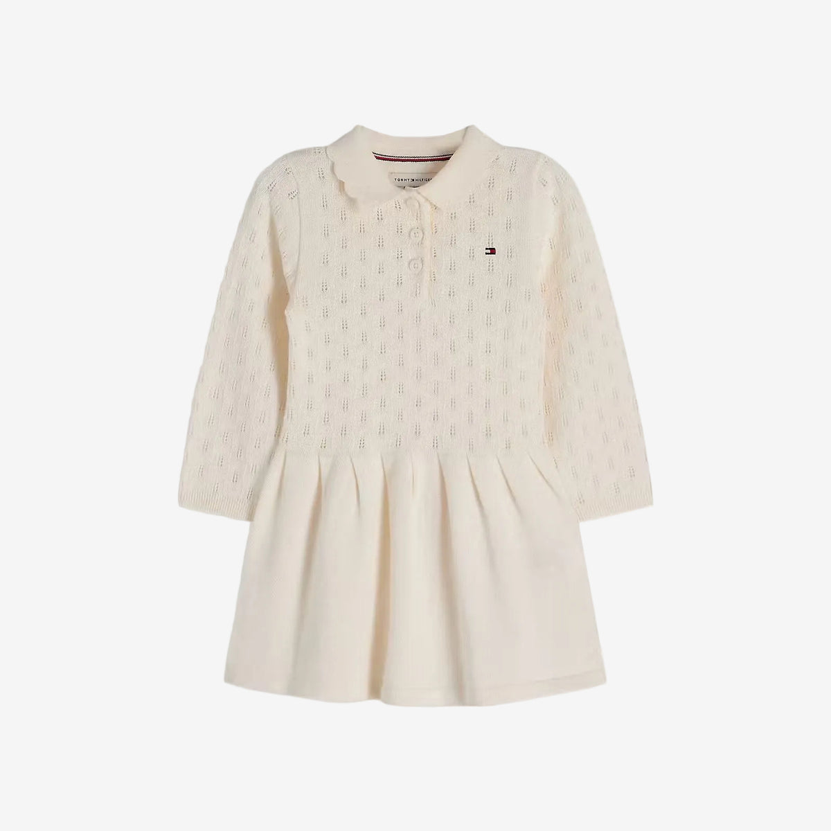 Baby Girls Ivory Cable Dress