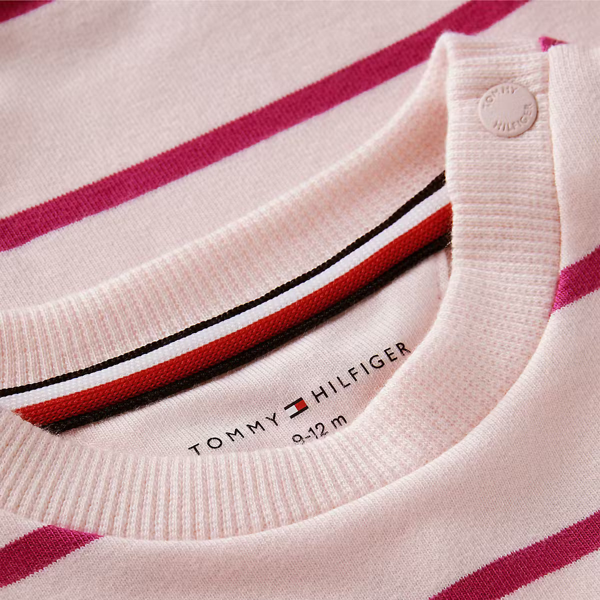 Tommy Hilfiger Baby Girls Pink Striped Tracksuit Set - joggers view