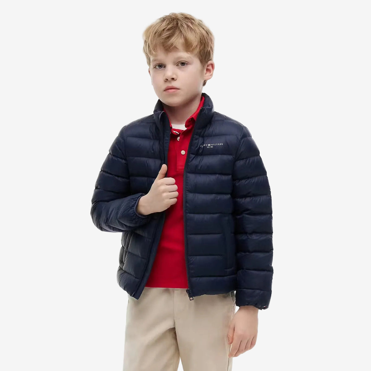 Boys Navy Light Down Jacket