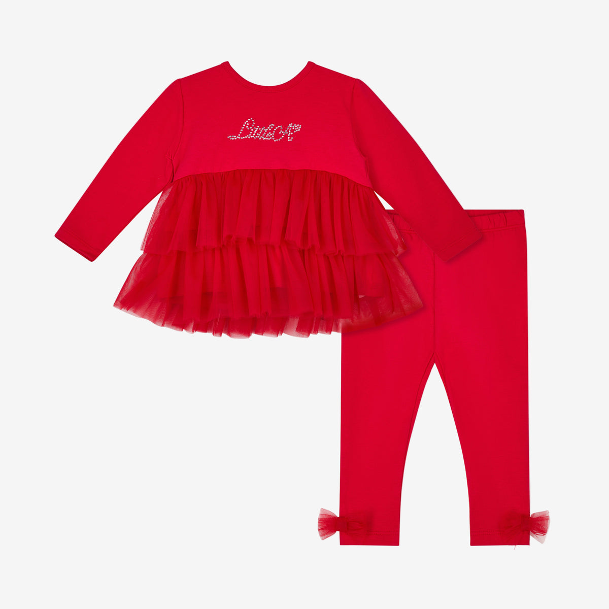 A Dee Kayla Red Tulle Legging Set | Casa Childrenswear