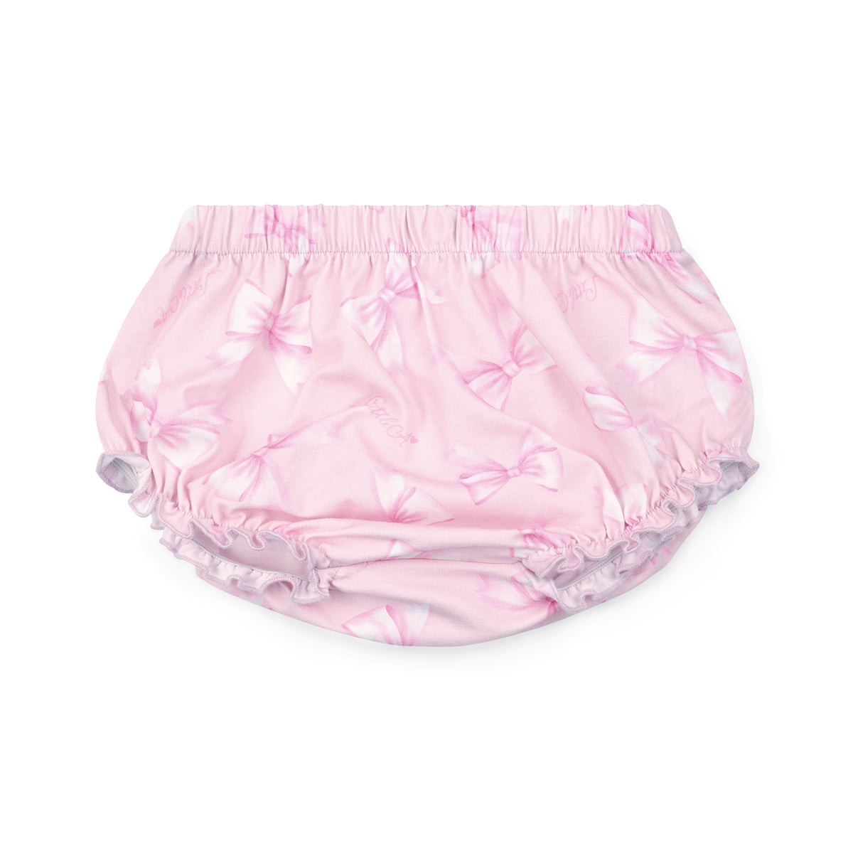 A Dee Opal Bow Print Pink Cotton Dress | Casa Childrenswear