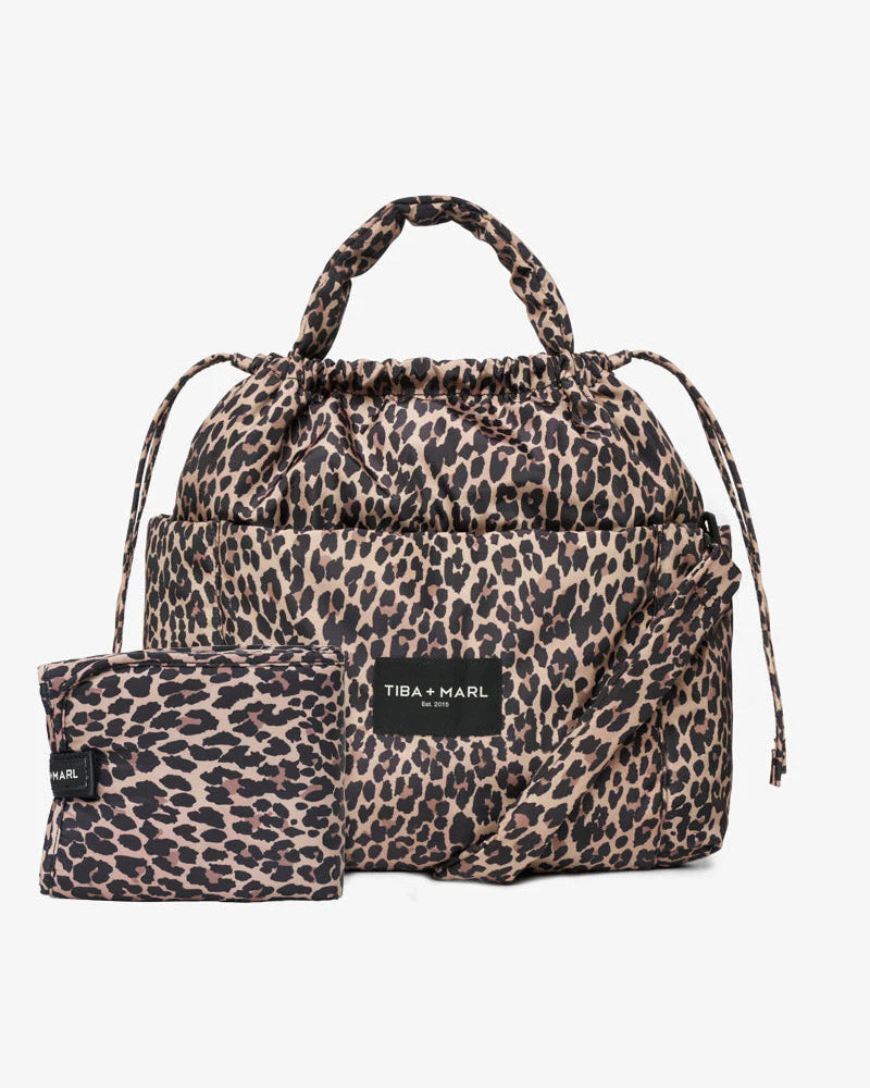 Tiba + Marl Luna Leopard Drawstring Tote | Casa Childrenswear