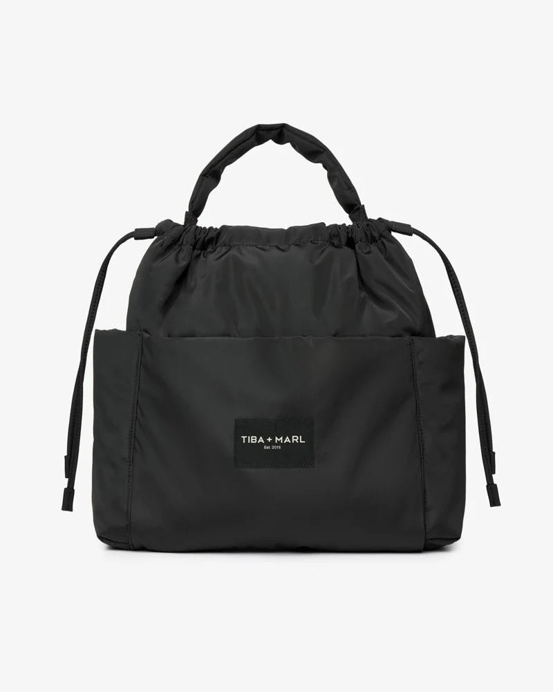 Luna Black Drawstring Tote