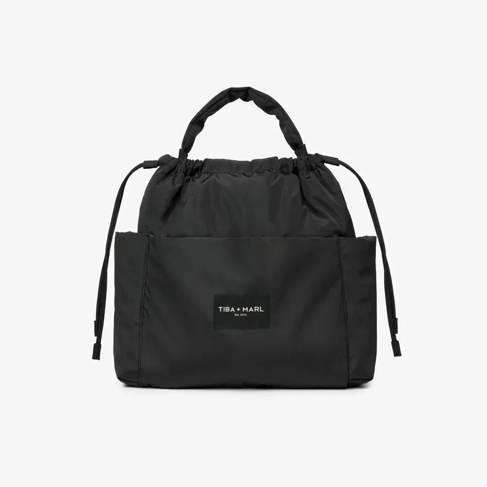 Tiba + Marl Luna Black Drawstring Tote | Casa Childrenswear