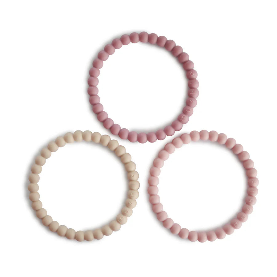 Mushie Pearl Teether Bracelets 3-Pack 5 | Casa Childrenswear
