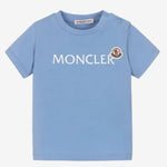 Moncler Enfant Baby Boys Light Blue Logo T-Shirt | Casa Childrenswear