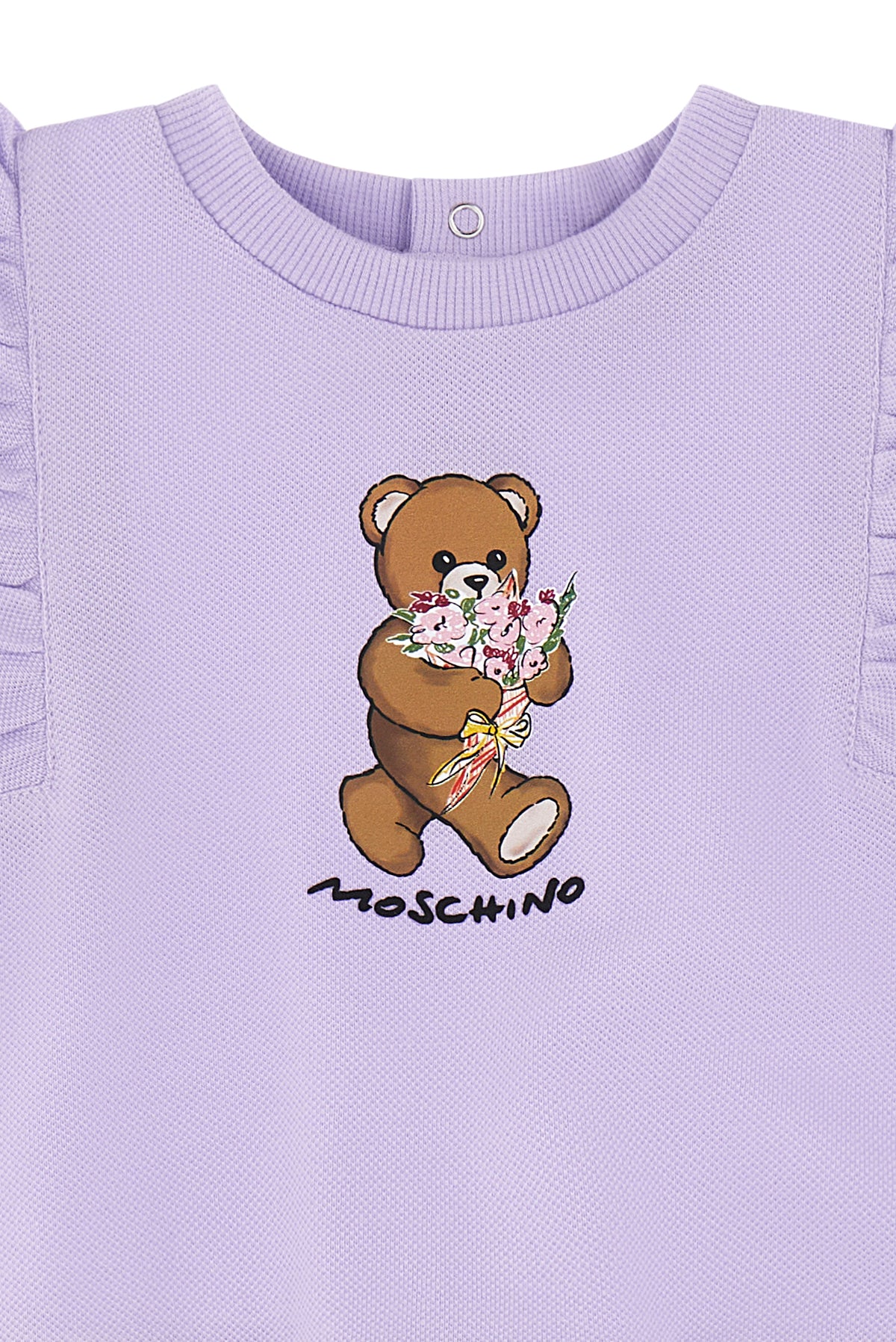 Moschino Baby Girls Pastel Lilac Cotton Dress | Casa Childrenswear