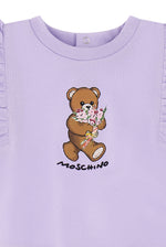 Moschino Baby Girls Pastel Lilac Cotton Dress | Casa Childrenswear