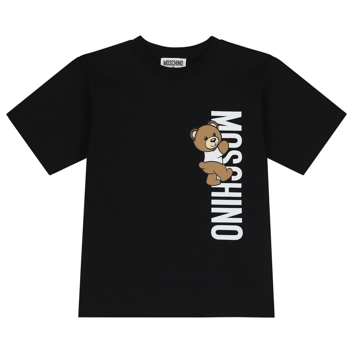 Moschino Girl Black Maxi T-Shirt | Casa Childrenswear