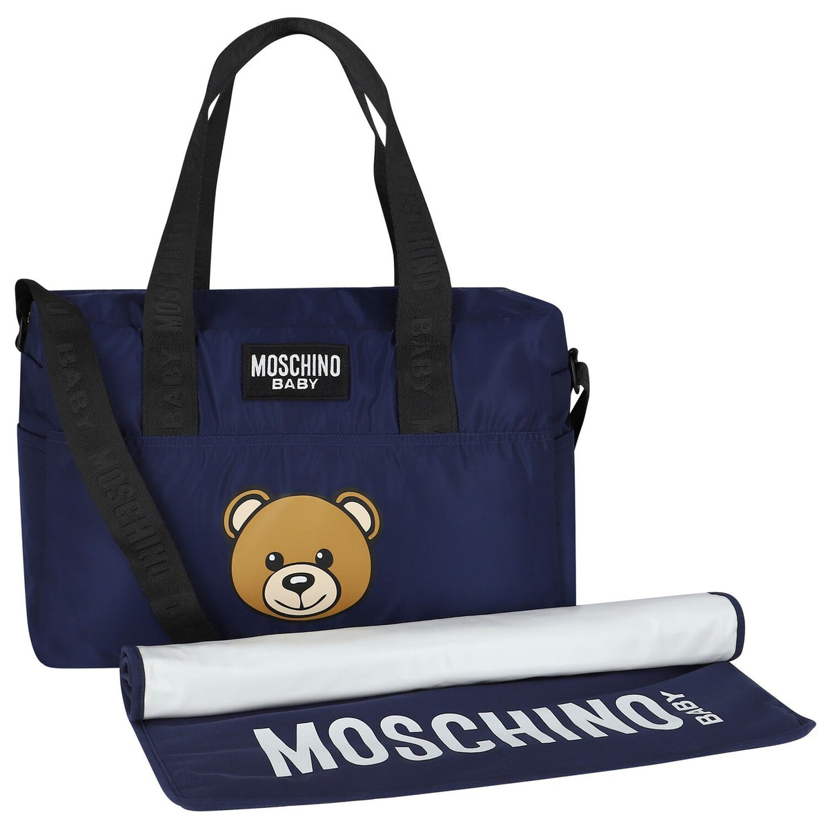 Baby Blue Teddy Logo Changing Bag
