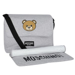 Moschino Baby Grey Teddy Logo Changing Bag | Casa Childrenswear