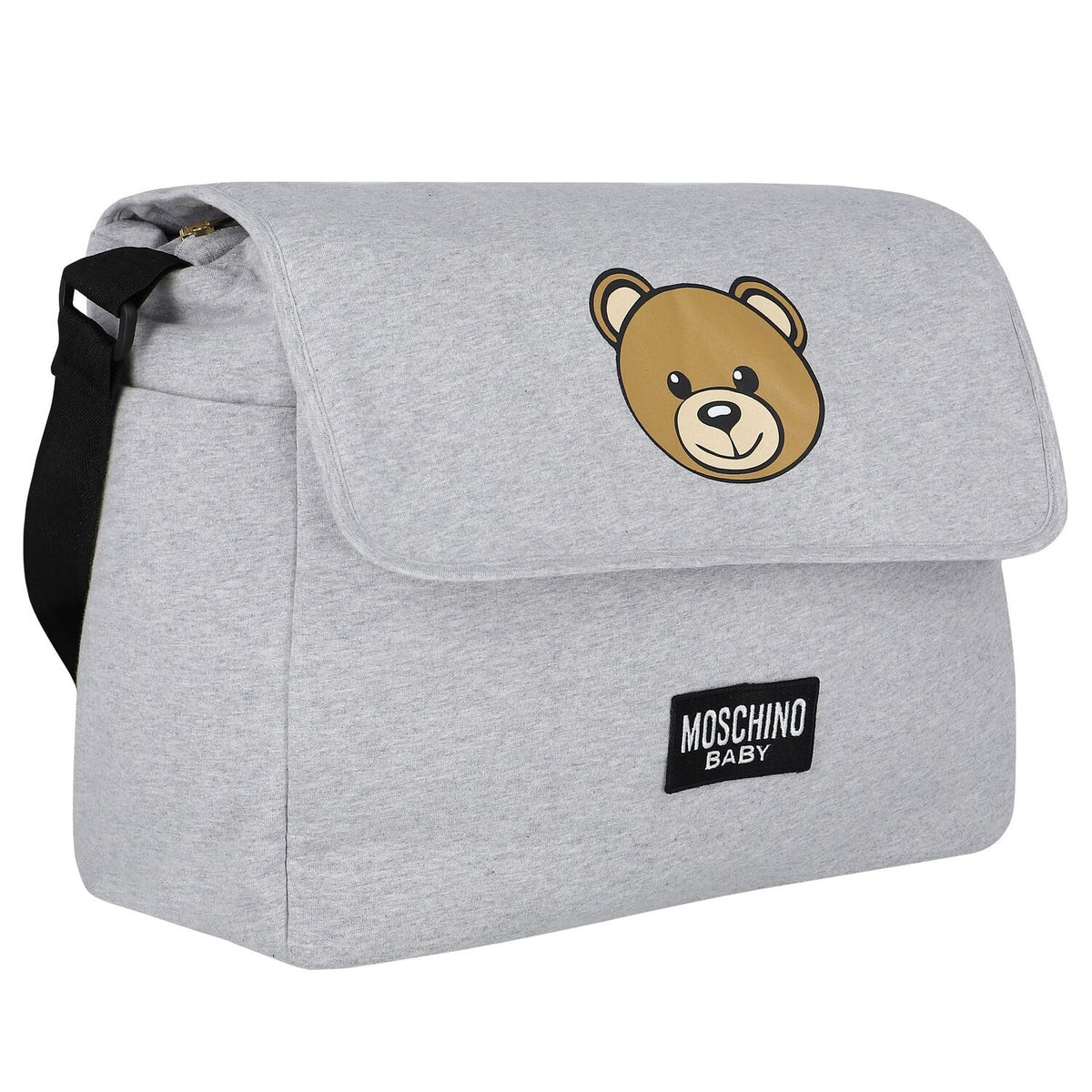 Moschino Baby Grey Teddy Logo Changing Bag | Casa Childrenswear