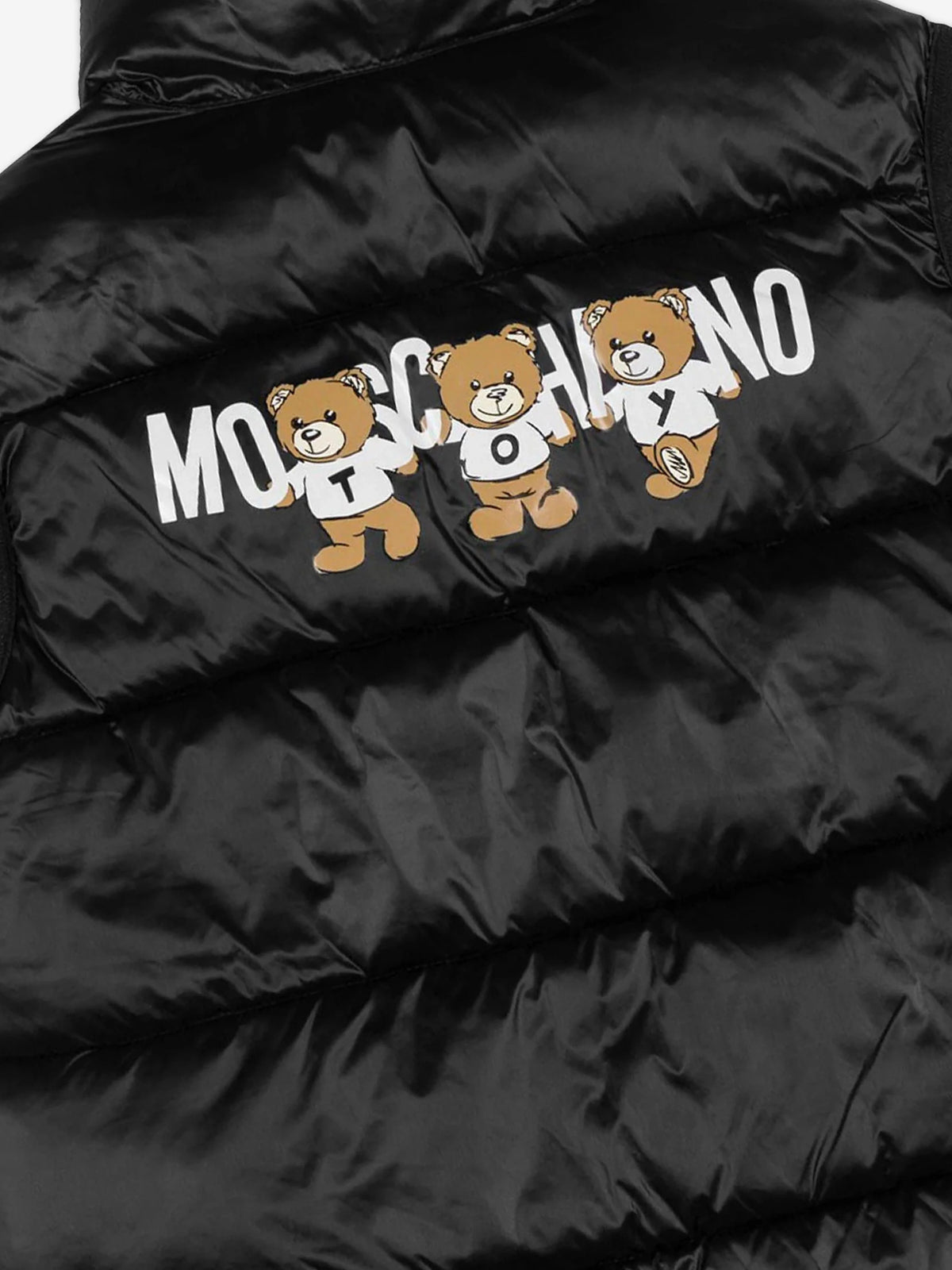 Moschino Black Teddy Padded Gilet | Casa Childrenswear