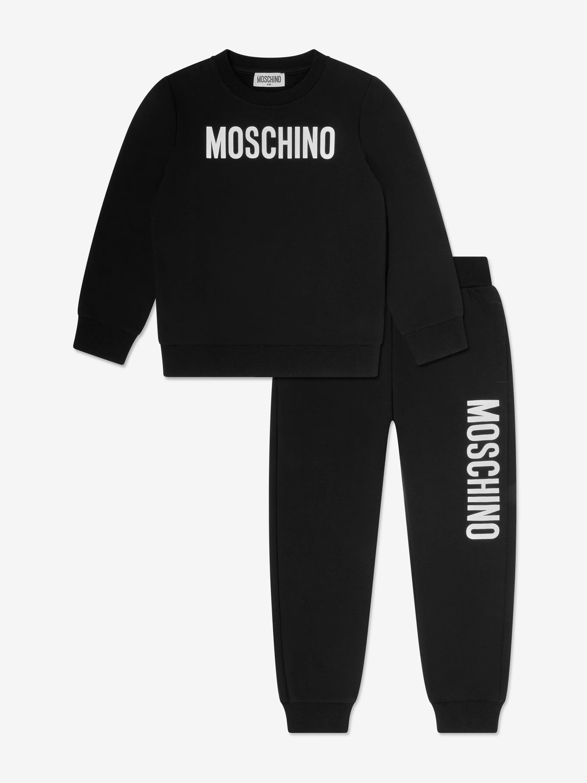 Moschino Black Logo Sweatshirt + Trousers | Casa Childrenswear