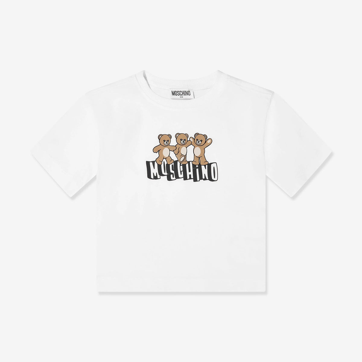 Moschino Boys 3 Bear White & Navy Cotton Short Set | Casa Childrenswear