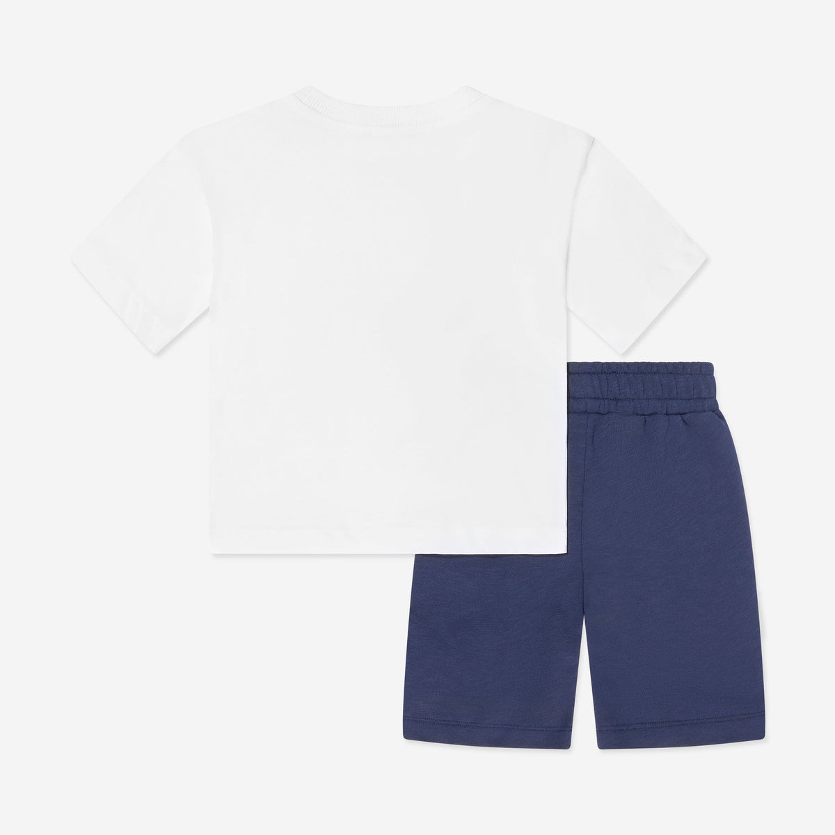 Moschino Boys 3 Bear White & Navy Cotton Short Set | Casa Childrenswear