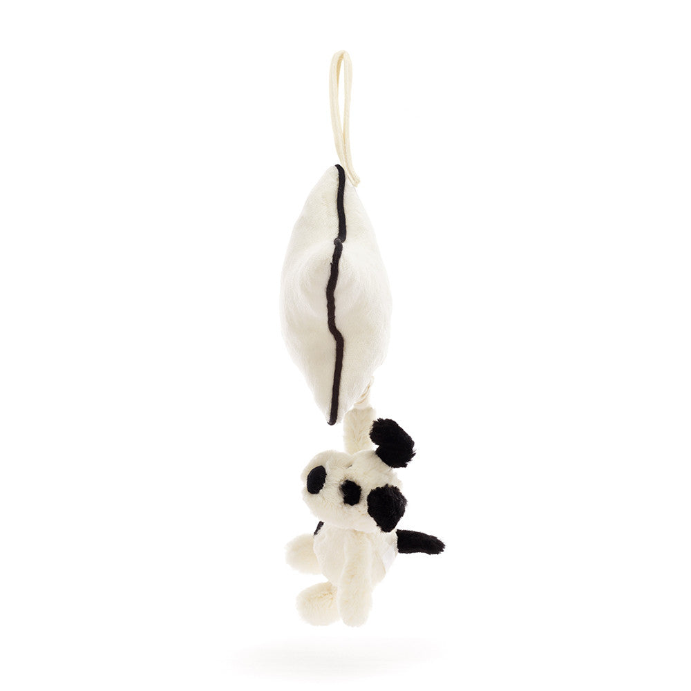 Jellycat Bashful Black & Cream Puppy Musical Pull | Casa Childrenswear