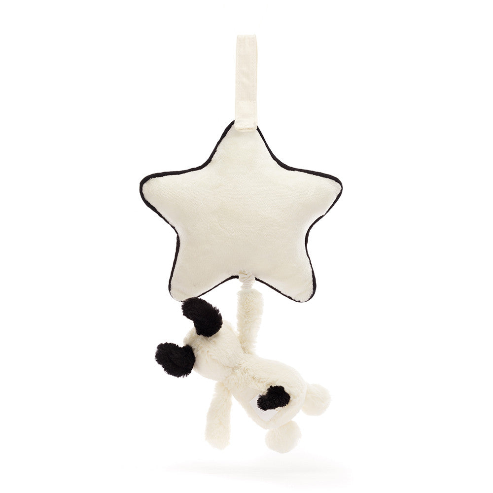 Jellycat Bashful Black & Cream Puppy Musical Pull | Casa Childrenswear