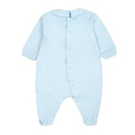 Moschino Baby Blue Teddy Logo Babygrow | Casa Childrenswear