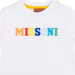 Multi Colour Missoni Print T-Shirt White | Casa Childrenswear