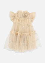 Marietta Multi Glitter Star Dress Gold