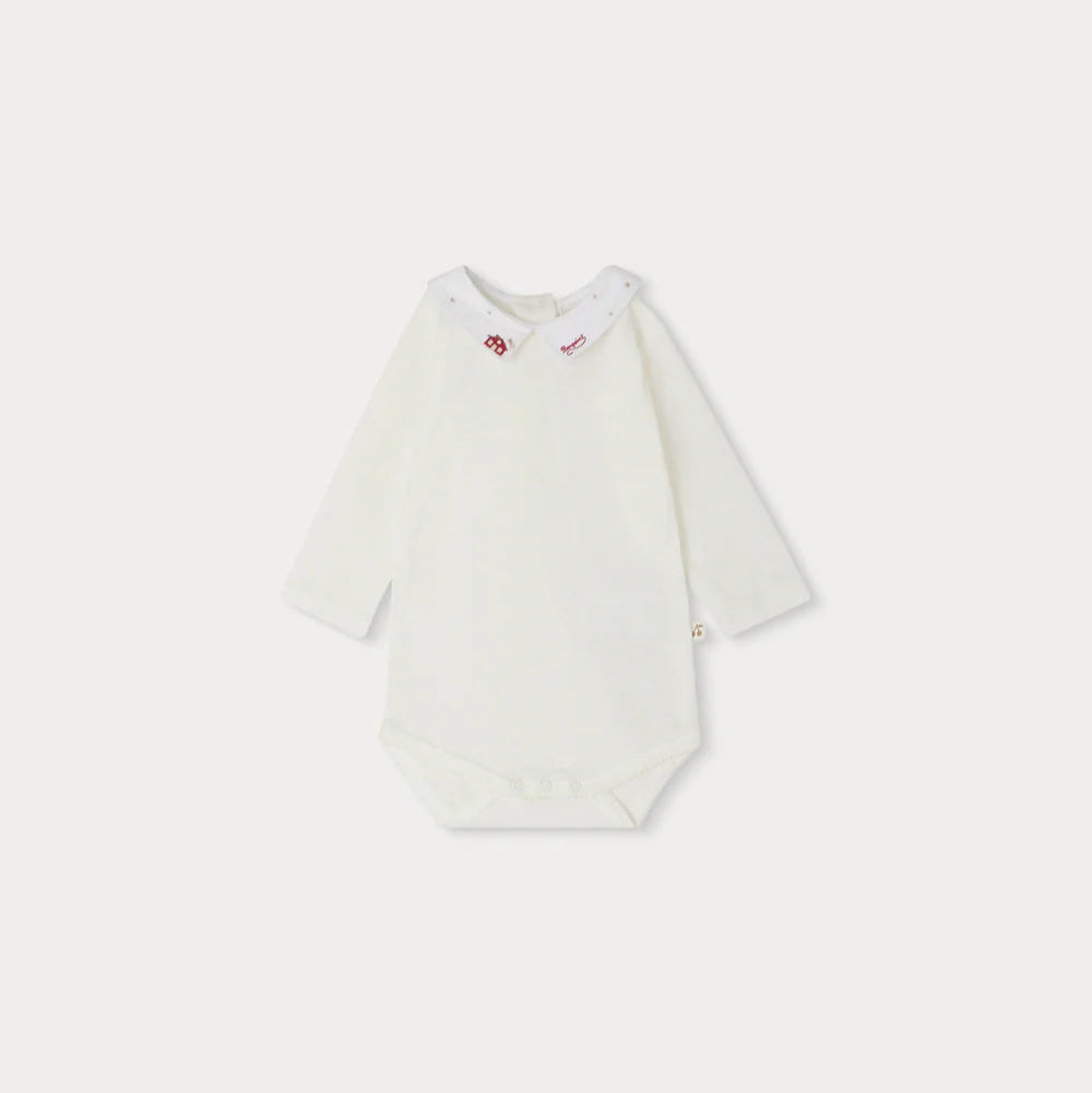 Bonpoint Christmas White Babygrow | Casa Childrenswear
