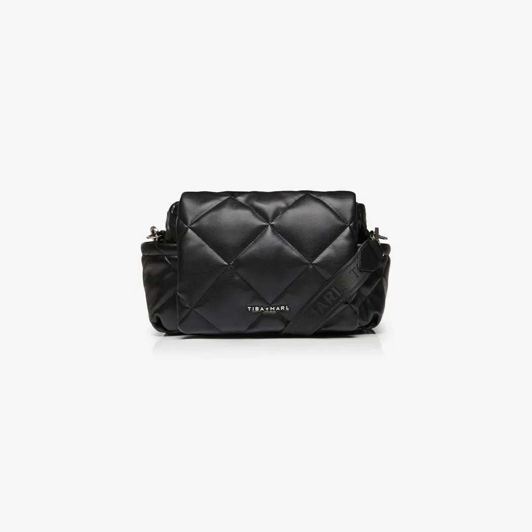 Tiba + Marl Nova Eco Compact Changing Bag Black Quilted | Casa Childrenswear
