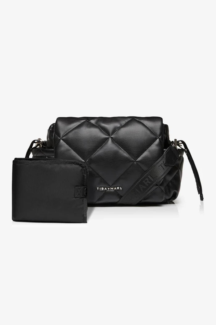 Tiba + Marl Nova Eco Compact Changing Bag Black Quilted | Casa Childrenswear