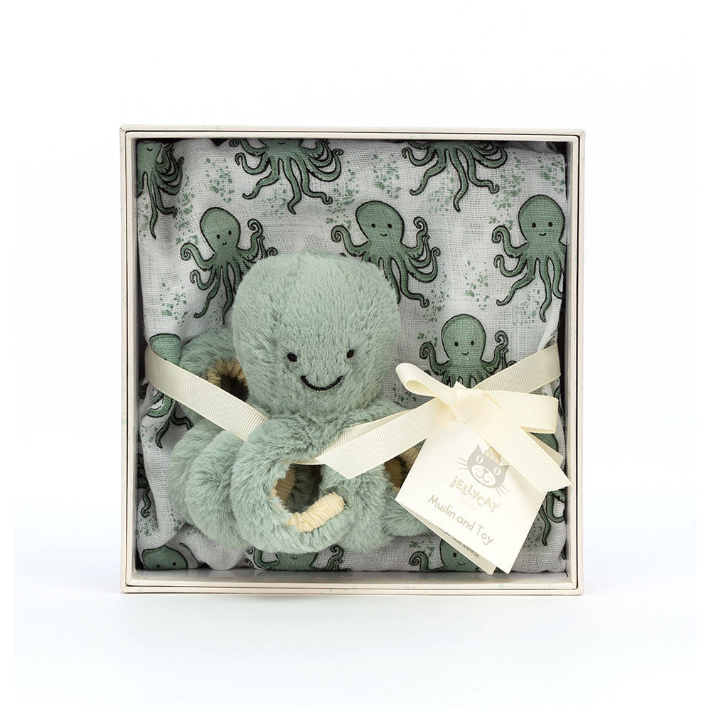 Jellycat Odell Octopus Gift Set Green | Casa Childrenswear