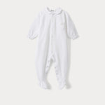 Bonpoint White Pyjama Velour Basic | Casa Childrenswear