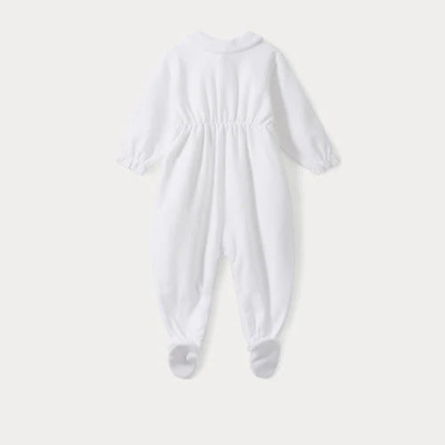 Bonpoint White Pyjama Velour Basic | Casa Childrenswear