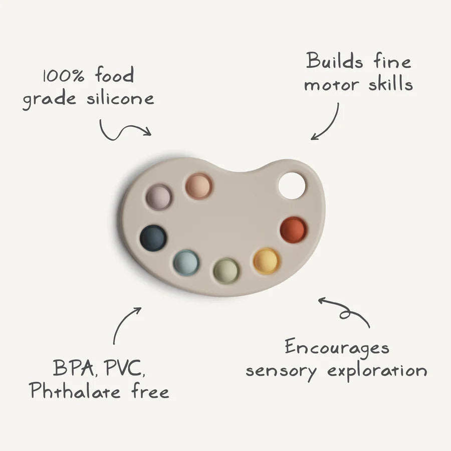 Mushie Paint Palette Press Toy - Multi | Casa Childrenswear