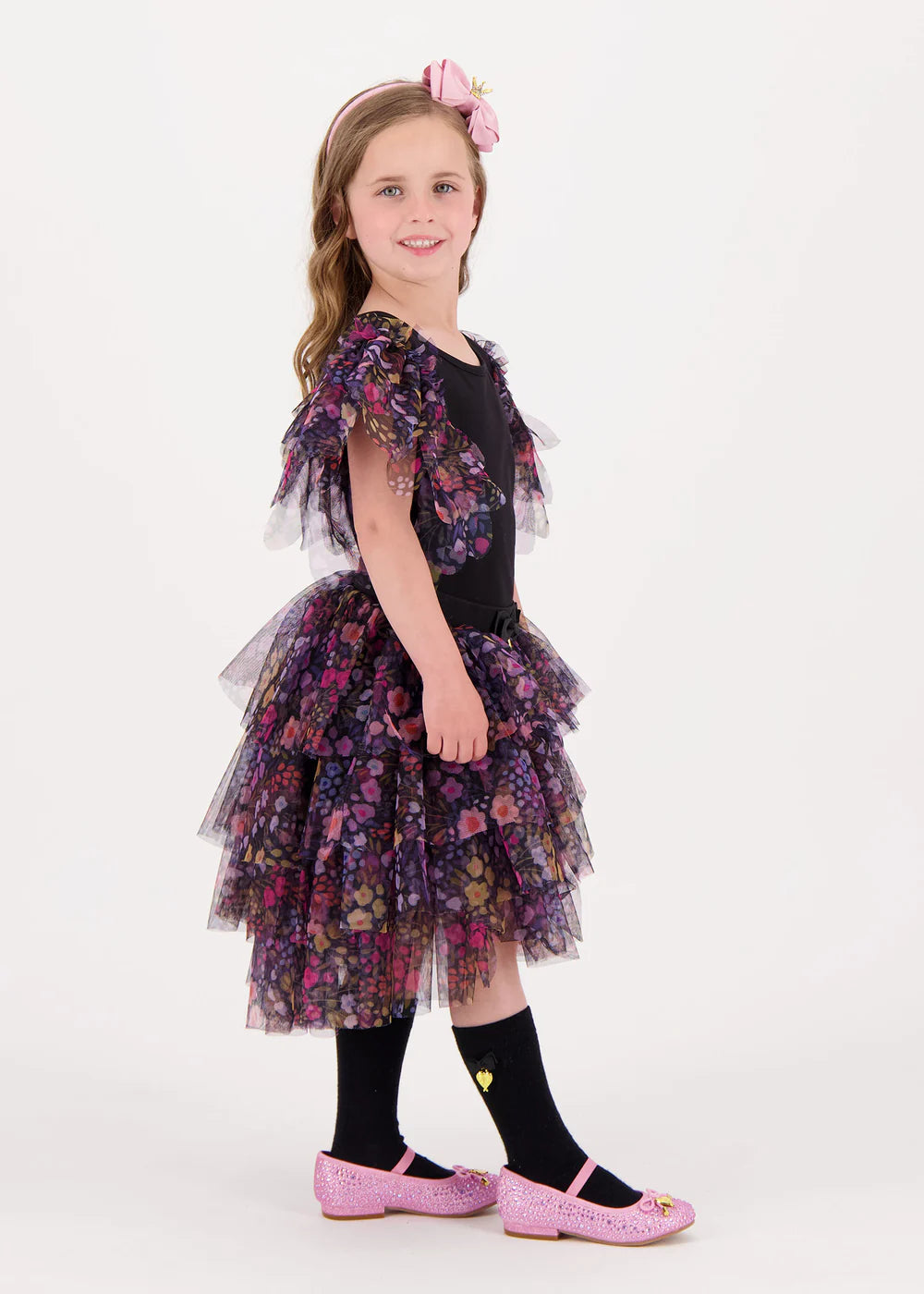 Angels Face Patsy Millifiori Tulle Skirt Black | Casa Childrenswear