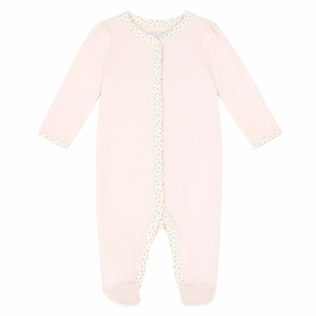 Baby Girls Pink Logo Babygrow