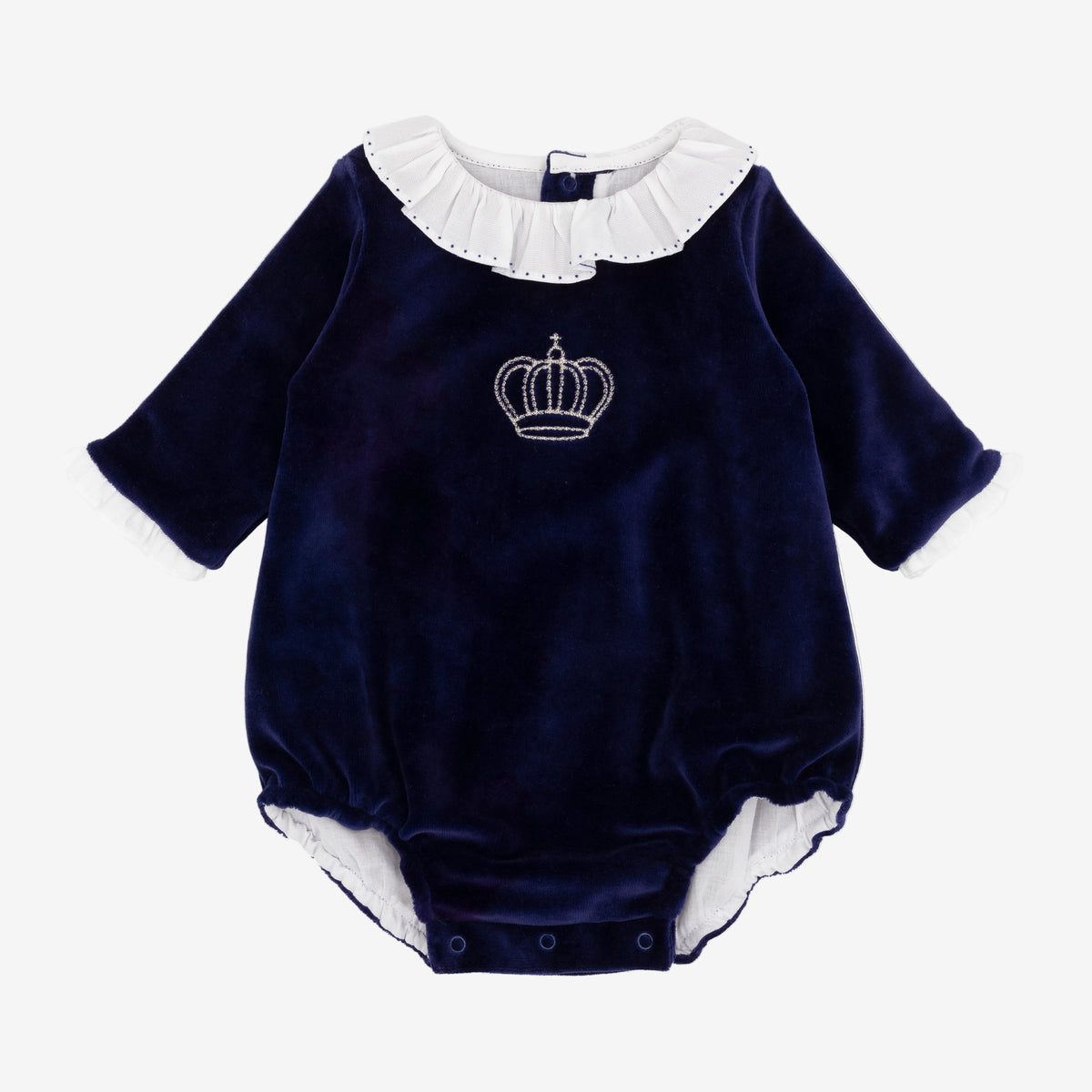 Adriana Mae Bubble Velour Royal | Casa Childrenswear