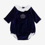 Adriana Mae Bubble Velour Royal | Casa Childrenswear