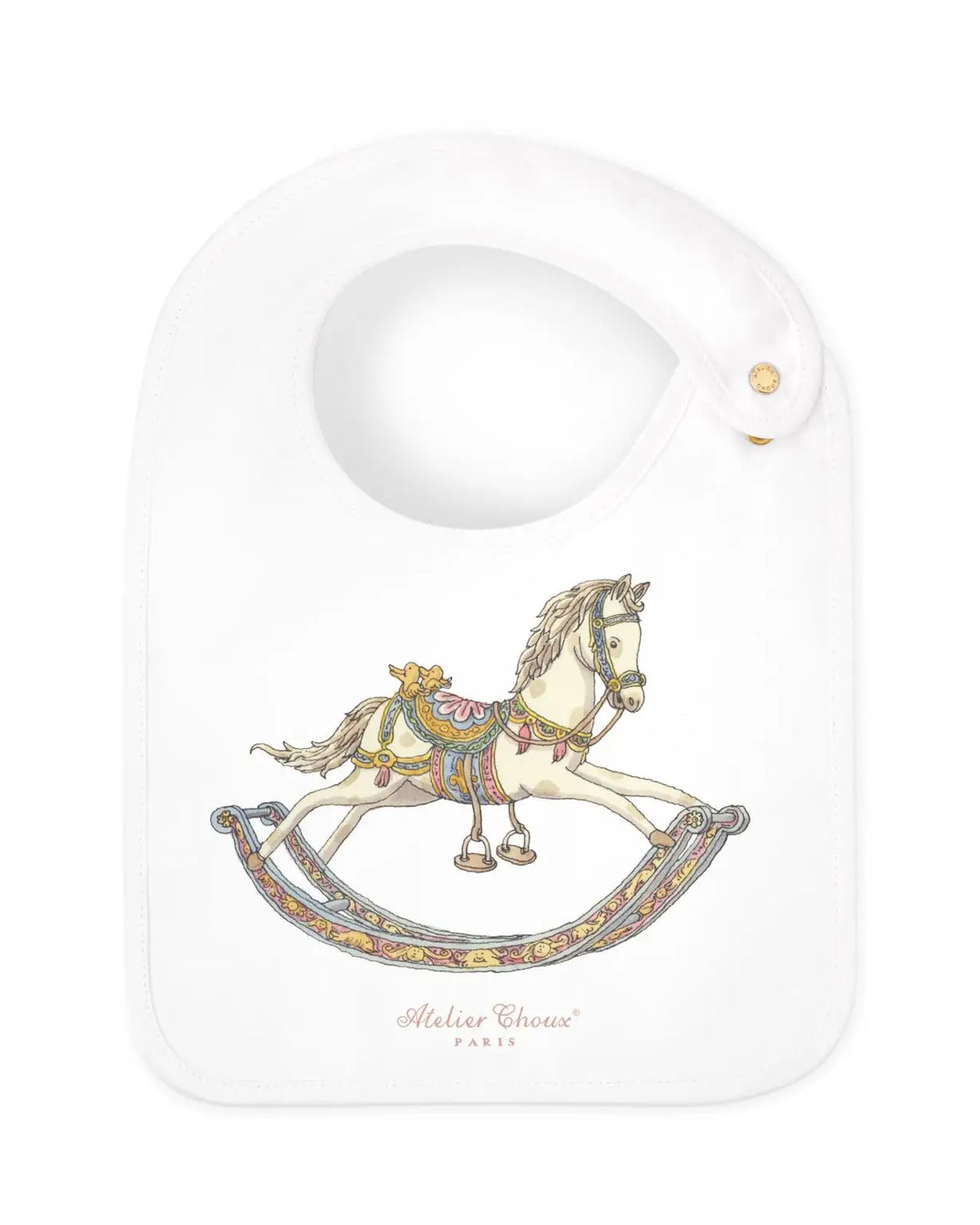 Atelier Choux Satin Bib - Rocking Horse | Casa Childrenswear