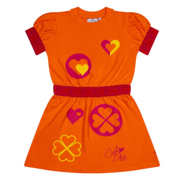 A Dee Millie Orange Tape Sweat Dress | Casa Childrenswear