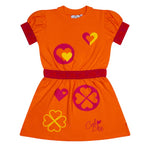 A Dee Millie Orange Tape Sweat Dress | Casa Childrenswear