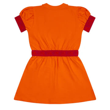 A Dee Millie Orange Tape Sweat Dress | Casa Childrenswear