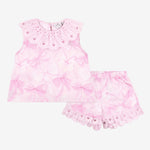 A Dee Ruby Bow Print Poplin Short Set | Casa Childrenswear