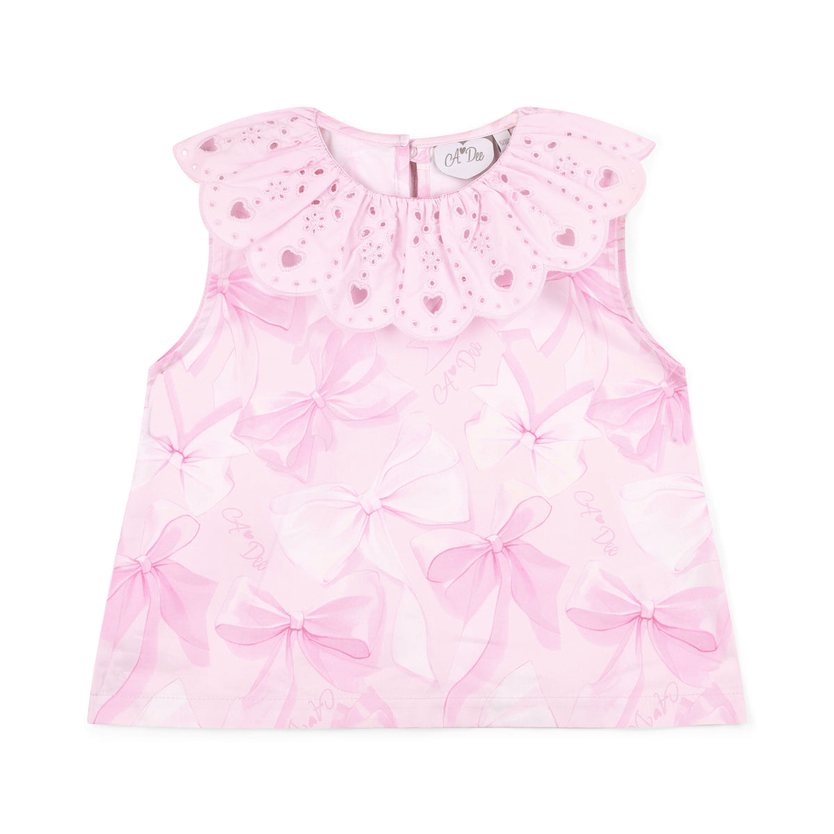 A Dee Ruby Bow Print Poplin Short Set | Casa Childrenswear