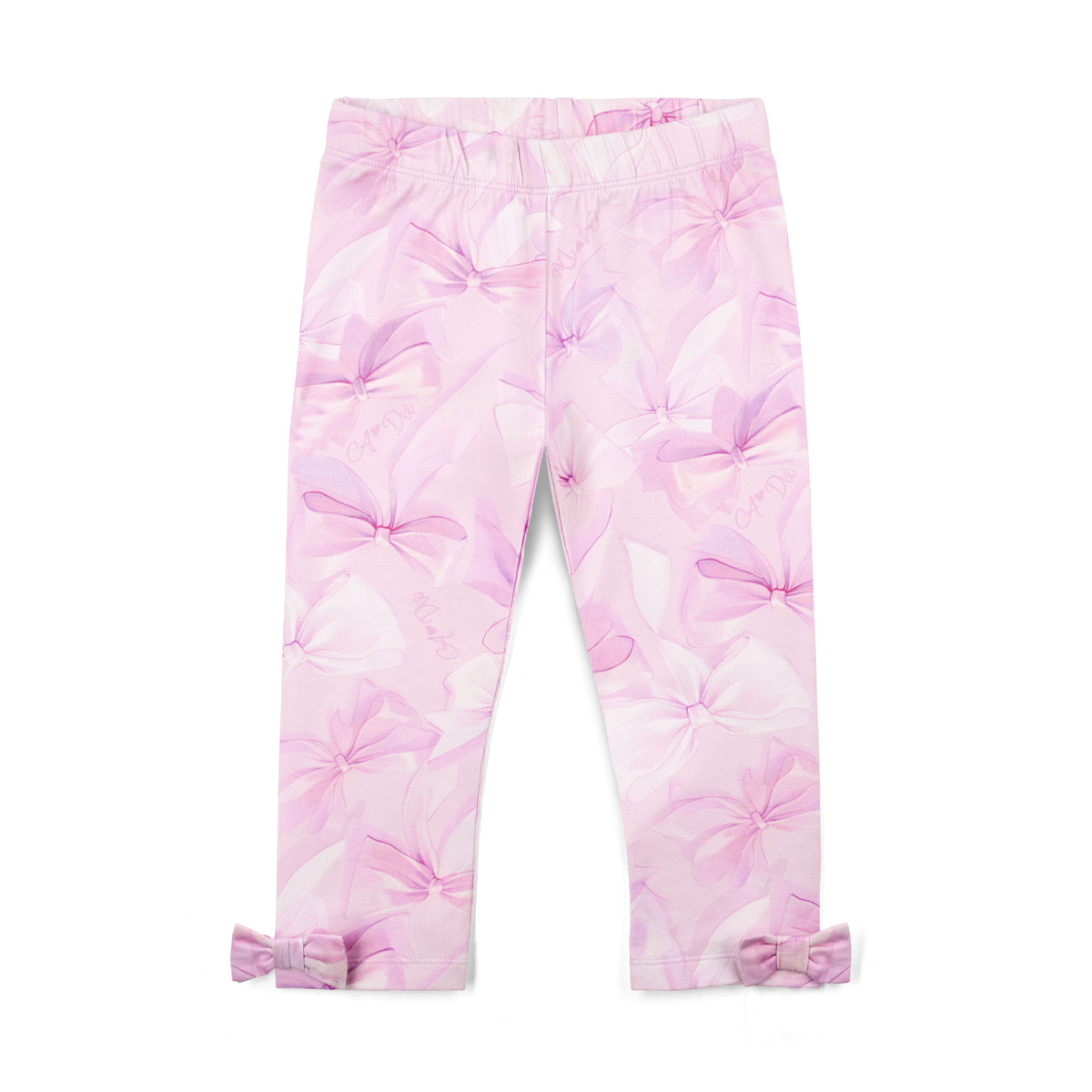 A Dee Ria Bow Print Legging Set with Bow | Casa Childrenswear