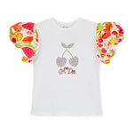 A Dee Tia Tutti Frutti Print Puff Skirt Set | Casa Childrenswear