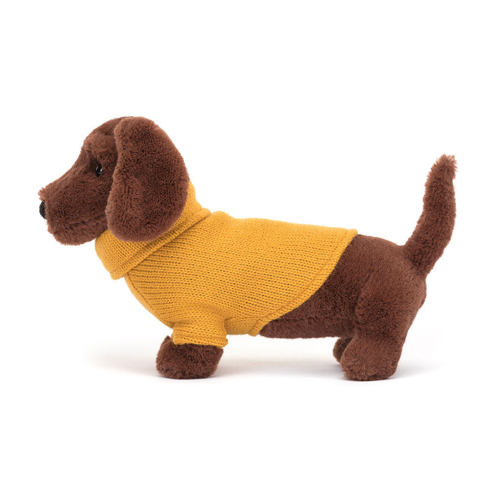 Jellycat Sweater Sausage Dog Yellow | Casa Childrenswear