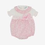Sardon Baby Girls Rose Print Knit Romper | Casa Childrenswear