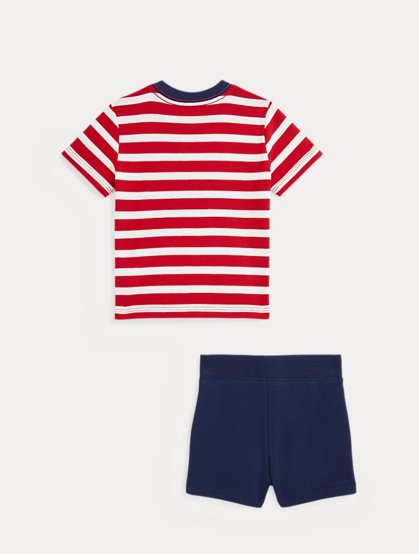Ralph Lauren Logo Jersey Tee & French Terry Short Set | Casa Childrenswear