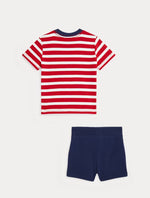 Ralph Lauren Logo Jersey Tee & French Terry Short Set | Casa Childrenswear